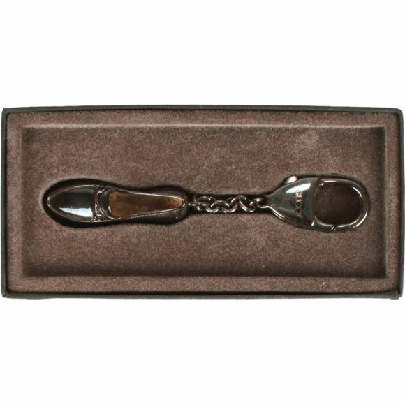 Authentic Gucci Italy Vintage Moccasin shoe silver keyring - Picture 1 of 11